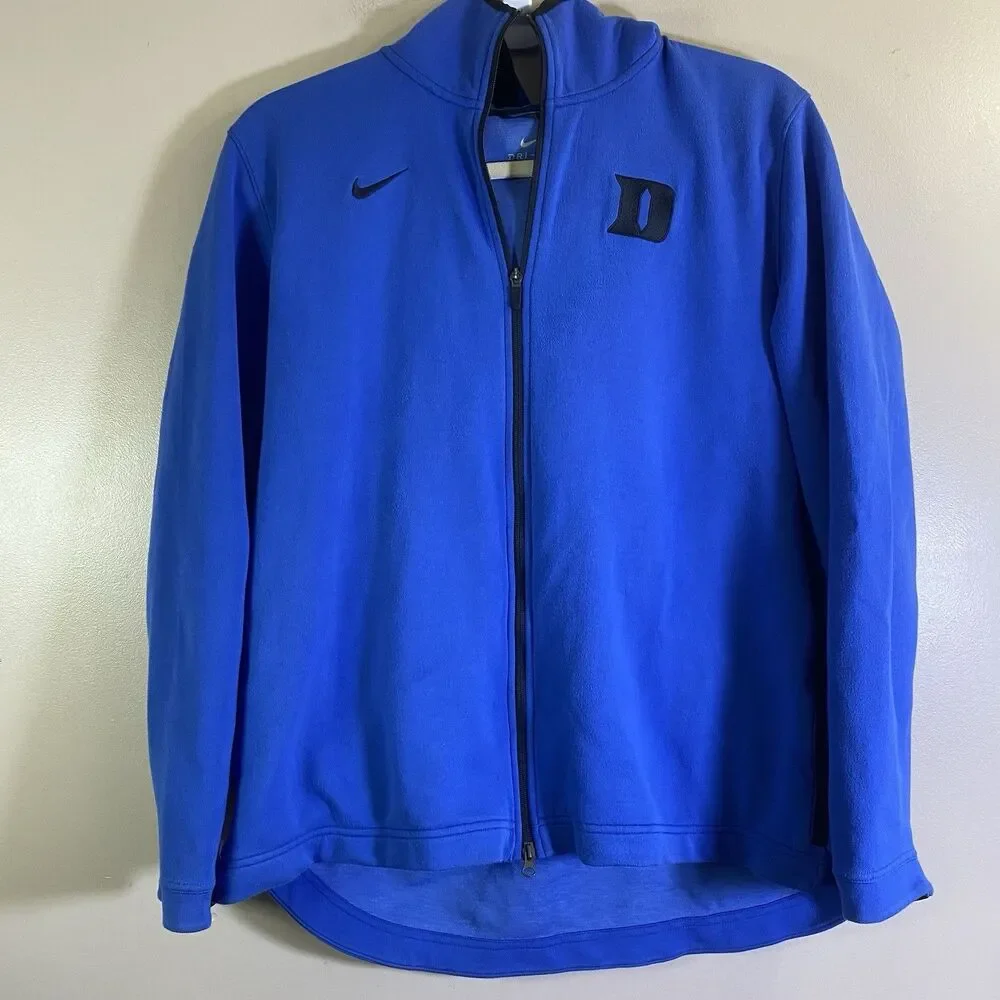 Nike Duke Mens Full-Zip Basketball Hoodie Dri-FIT Blue 930561-493 Size 2XL